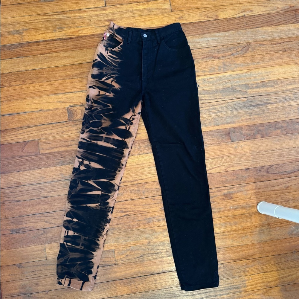 Stylish Black and Tan Women Jeans
